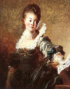 Jean Honore Fragonard Portrait of a Singer Holding a Sheet of Music